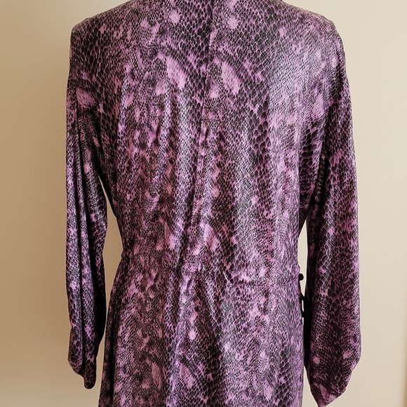 Sharon Young Purple Reptile Snake Skin Pattern Jacket Sz XL - Picture 5 of 5